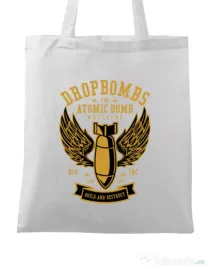 Sacosa din panza Dropbombs Alb