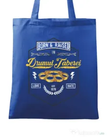 Sacosa din panza Drumul taberei Albastru regal