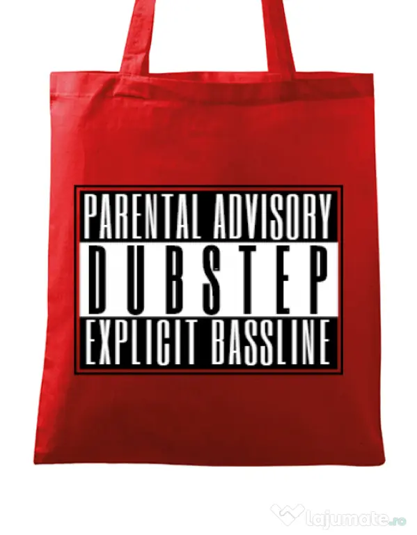 Sacosa din panza Explicit bassline Rosu