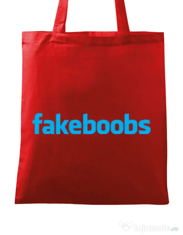 Sacosa din panza Fakeboobs Rosu