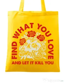 Sacosa din panza Find what you love Galben