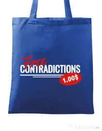 Sacosa din panza Free contradictions Albastru regal