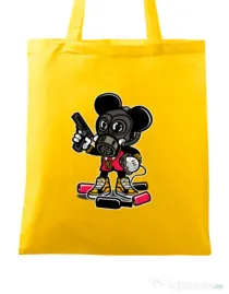 Sacosa din panza Gangsta Mouse Galben