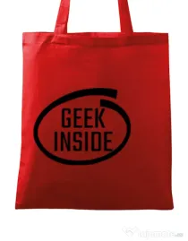 Sacosa din panza Geek inside Rosu