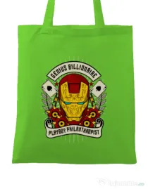 Sacosa din panza Genius Billionaire Verde mar