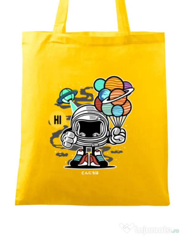 Sacosa din panza Gift From Outer Space Galben