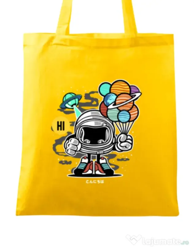 Sacosa din panza Gift From Outer Space Galben
