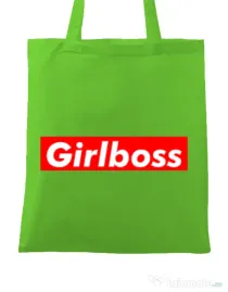Sacosa din panza Girlboss Verde mar