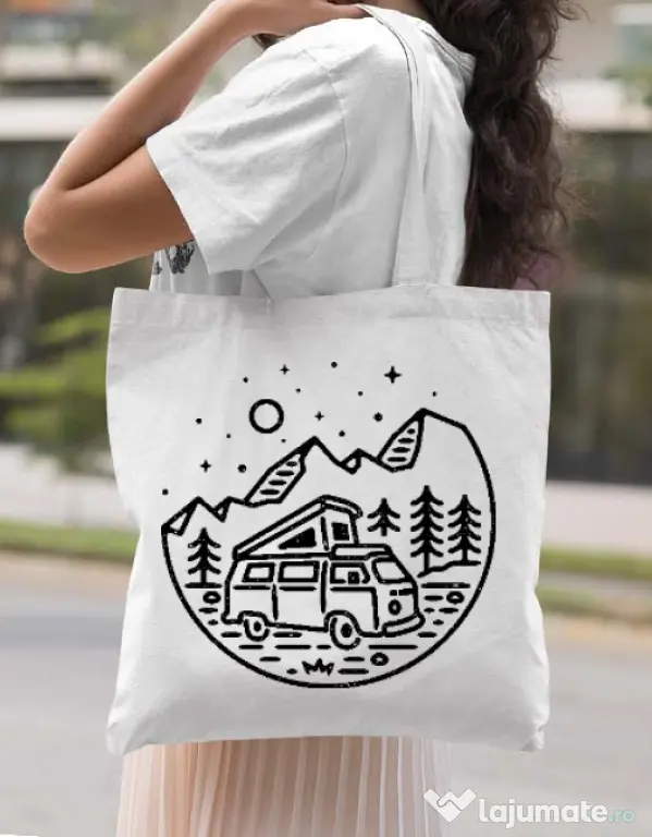 Sacosa din panza Go Outdoor Alb