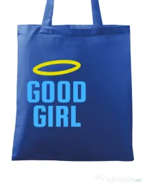 Sacosa din panza Good girl Albastru regal