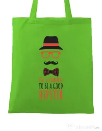 Sacosa din panza Good hipster Verde mar