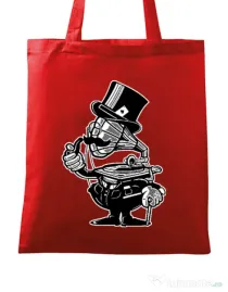 Sacosa din panza Gramophone head Rosu