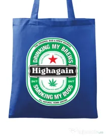Sacosa din panza Highagain Albastru regal