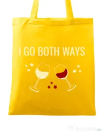 Sacosa din panza I go both ways Galben