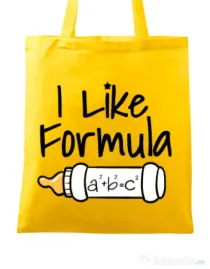 Sacosa din panza I like formula Galben