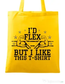 Sacosa din panza I like this tshirt Galben