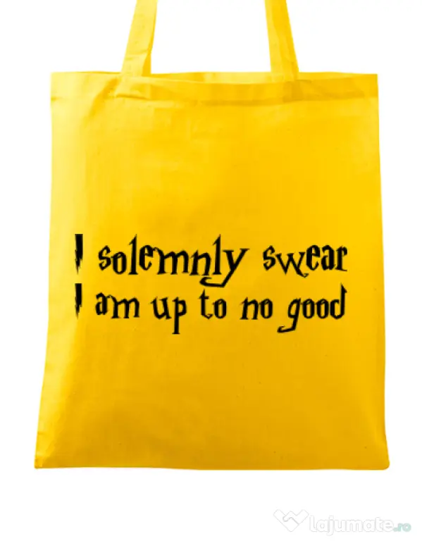 Sacosa din panza I solemnly swear Galben