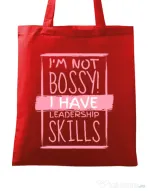 Sacosa din panza I’m not bossy Rosu