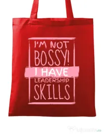 Sacosa din panza I’m not bossy Rosu
