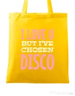 Sacosa din panza I’ve chosen disco Galben