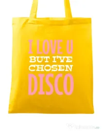 Sacosa din panza I’ve chosen disco Galben
