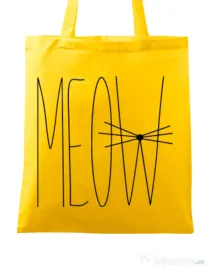 Sacosa din panza I'm a cat Galben