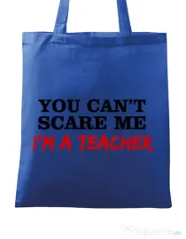 Sacosa din panza I'm a teacher Albastru regal