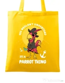 Sacosa din panza It’s a parrot thing Galben