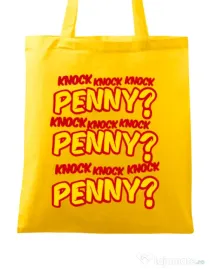 Sacosa din panza Knock Penny Galben
