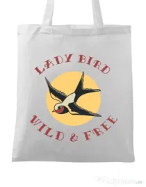 Sacosa din panza Ladybird Alb