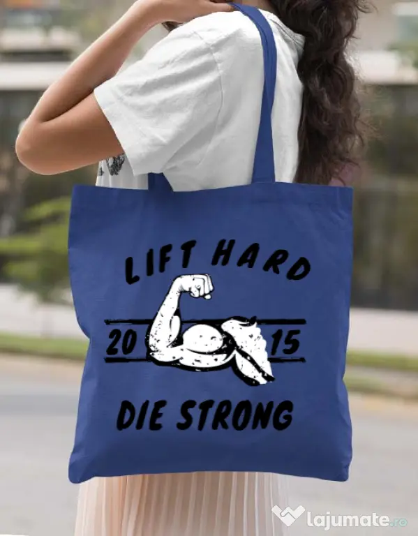 Sacosa din panza Lift hard Albastru regal