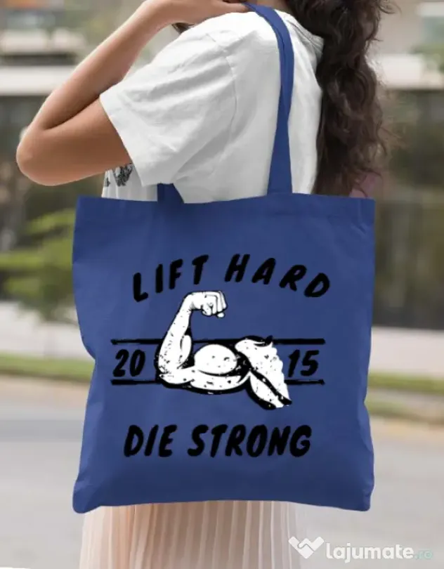 Sacosa din panza Lift hard Albastru regal