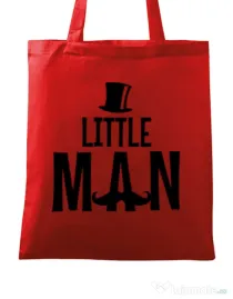 Sacosa din panza Little man Rosu