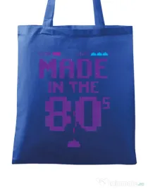 Sacosa din panza Made in the 80s Albastru regal