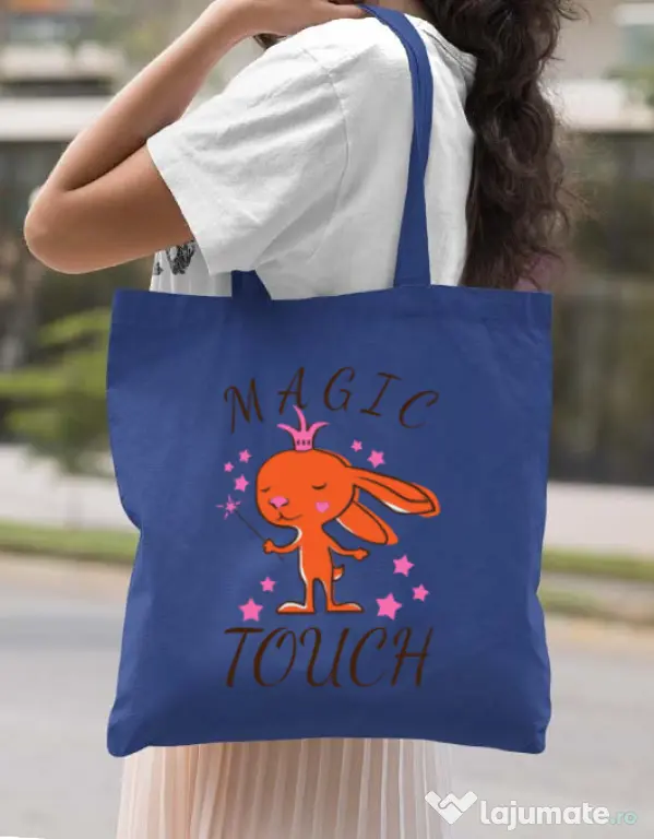 Sacosa din panza Magic touch Albastru regal