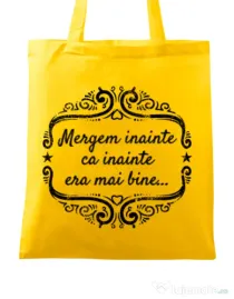 Sacosa din panza Mergem inainte Galben