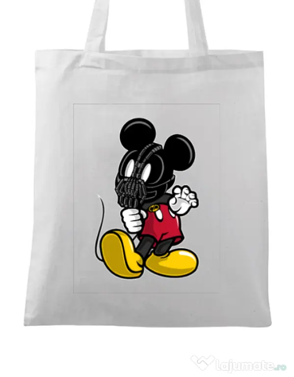 Sacosa din panza Mickey Bane Alb