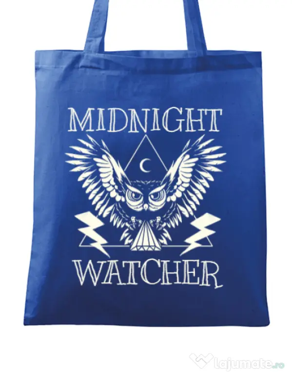Sacosa din panza Midnight Watcher Albastru regal