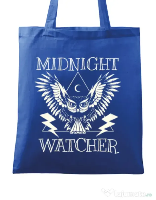 Sacosa din panza Midnight Watcher Albastru regal