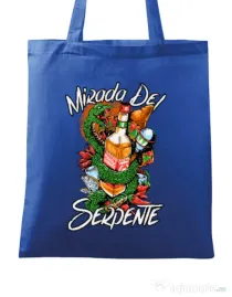 Sacosa din panza Mirada Del Serpiente Albastru regal