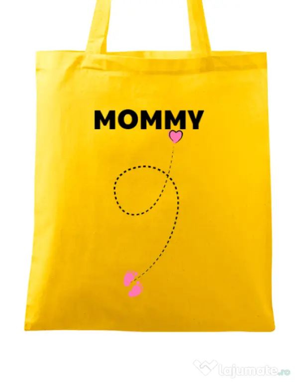 Sacosa din panza Mommy Galben