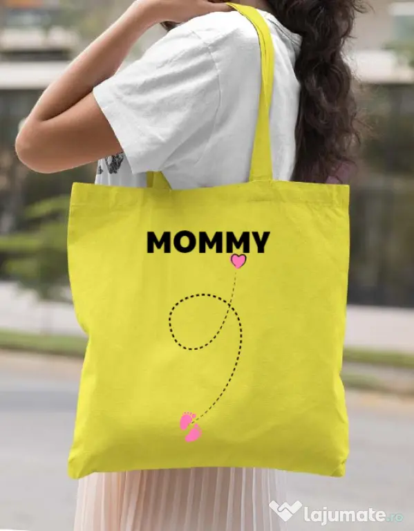 Sacosa din panza Mommy Galben