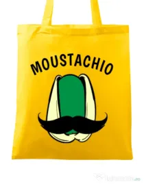 Sacosa din panza Moustachio Galben