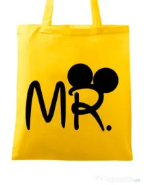 Sacosa din panza Mr Mickey Galben