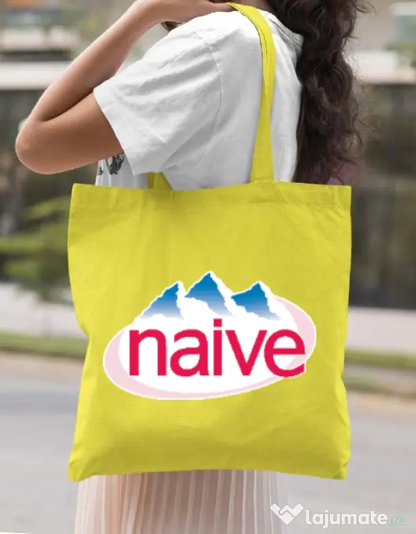 Sacosa din panza Naive Galben