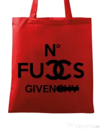 Sacosa din panza No fucks given Rosu
