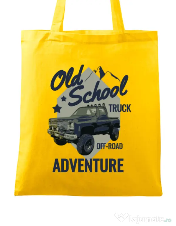 Sacosa din panza Off-road truck Galben