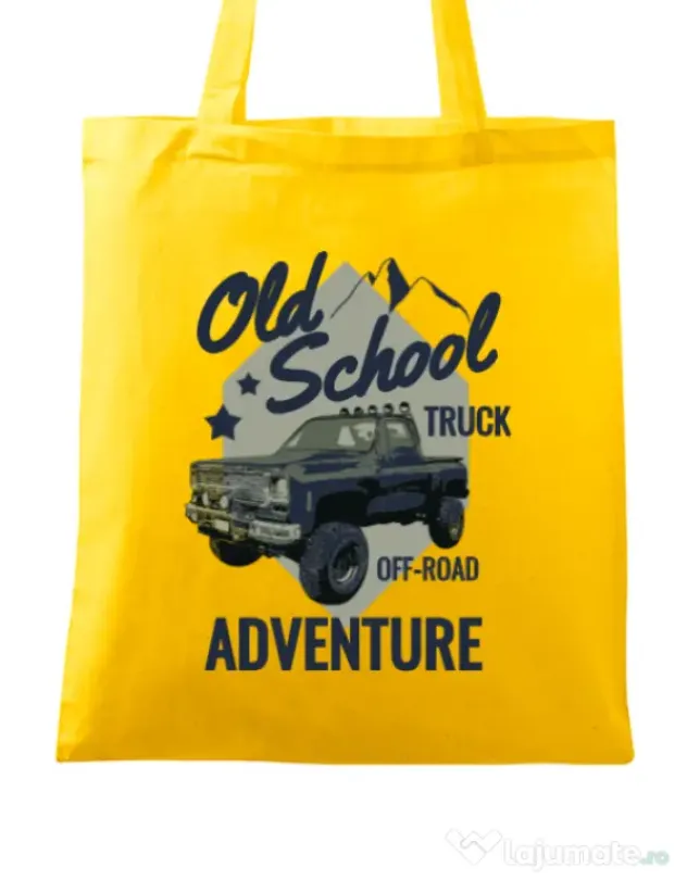 Sacosa din panza Off-road truck Galben