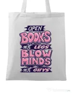 Sacosa din panza Open books Alb