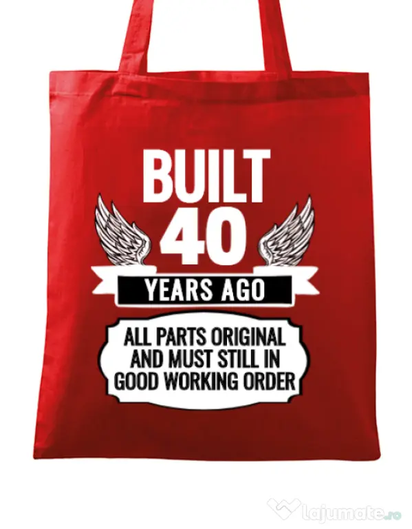 Sacosa din panza Original parts Rosu